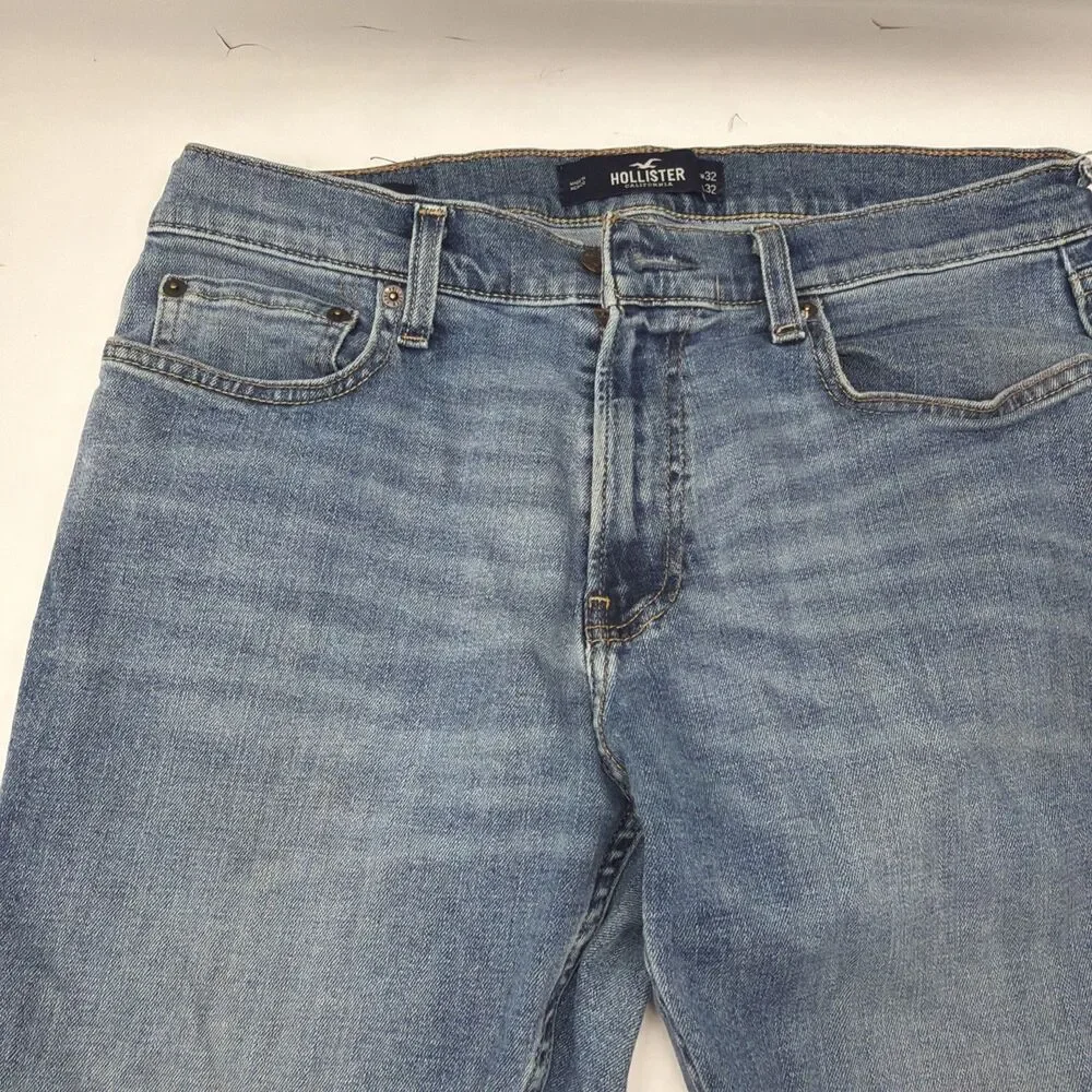 Hollister Jeans Mens Size 32x32 Epic Flex Boot Cut Med Wash Blue Denim Fits